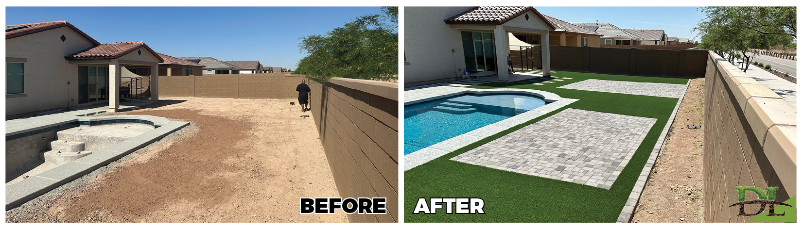 Before and After landscaping